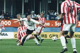 Kevin Nicholls comes away with the ball