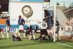 The ball is in the net for the Town's opening goal