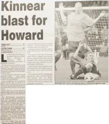 Match Report: York City vs Luton Town FC (15th Sep 2001)