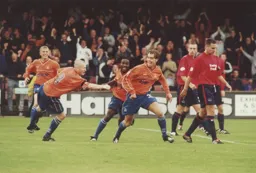 Ian Hillier has just netted the Town's winner