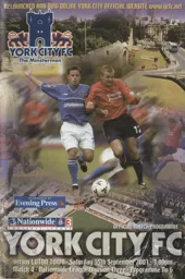 Programme: York City vs Luton Town FC (15th Sep 2001)