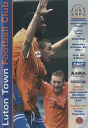 Programme: Luton Town FC vs Rochdale (20th Oct 2001)