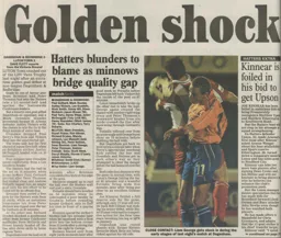 Match Report: Dagenham & Redbridge vs Luton Town FC (30th Oct 2001)