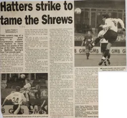 Match Report: Luton Town FC vs Shrewsbury Town (9th Nov 2001)