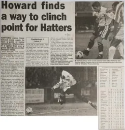 Match Report: Cheltenham Town vs Luton Town FC (12th Jan 2002)