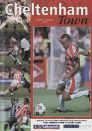 Programme: Cheltenham Town vs Luton Town FC (12th Jan 2002)