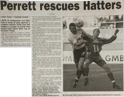 Match Report: Luton Town FC vs Carlisle United (19th Jan 2002)