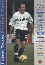 Programme: Luton Town FC vs Carlisle United (19th Jan 2002)
