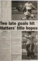 Match Report: Darlington vs Luton Town FC (26th Jan 2002)