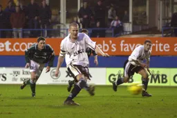 Kevin Nicholls holds his nerve and puts the Town ahead from the spot
