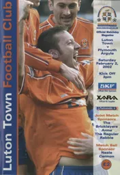 Programme: Luton Town FC vs Plymouth Argyle (2nd Feb 2002)