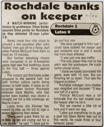 Match Report: Rochdale vs Luton Town FC (9th Feb 2002)