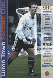 Programme: Luton Town FC vs Bristol Rovers (19th Feb 2002)