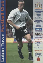 Programme: Luton Town FC vs York City (23rd Feb 2002)