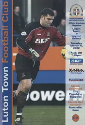Programme: Luton Town FC vs Leyton Orient (5th Mar 2002)