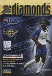 Programme: Rushden & Diamonds vs Luton Town FC (9th Mar 2002)