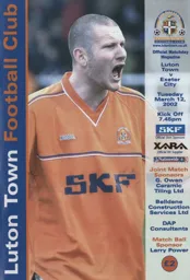 Programme: Luton Town FC vs Exeter City (12th Mar 2002)