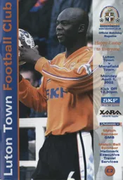 Programme: Luton Town FC vs Mansfield Town (1st Apr 2002)