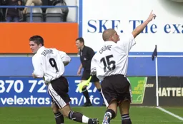 Dean Crowe and Tony Thorpe celebrate