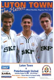 Programme: Luton Town FC vs Peterborough United (10th Aug 2002)