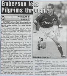 Match Report: Plymouth Argyle vs Luton Town FC (17th Aug 2002)