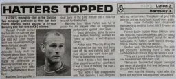 Match Report: Luton Town FC vs Barnsley (24th Aug 2002)