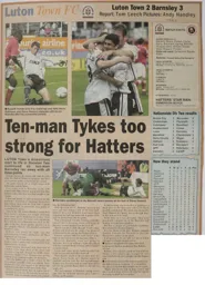 Match Report: Luton Town FC vs Barnsley (24th Aug 2002)
