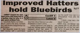 Match Report: Cardiff City vs Luton Town FC (26th Aug 2002)
