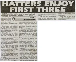 Match Report: Luton Town FC vs Chesterfield (31st Aug 2002)