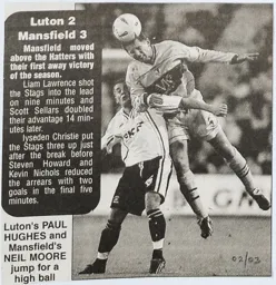 Match Report: Luton Town FC vs Mansfield Town (17th Sep 2002)