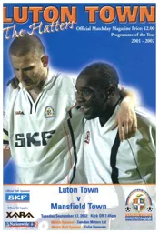 Programme: Luton Town FC vs Mansfield Town (17th Sep 2002)