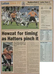 Match Report: Huddersfield Town vs Luton Town FC (21st Sep 2002)