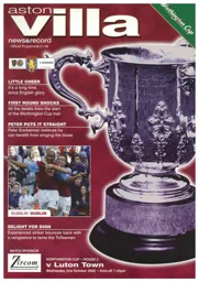 Programme: Aston Villa vs Luton Town FC (2nd Oct 2002)