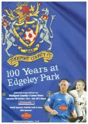 Programme: Stockport County vs Luton Town FC (5th Oct 2002)