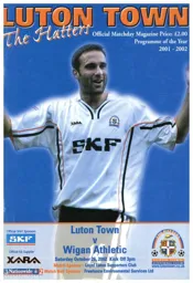 Programme: Luton Town FC vs Wigan Athletic (26th Oct 2002)