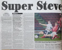 Match Report: Crewe Alexandra vs Luton Town FC (29th Oct 2002)