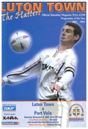 Programme: Luton Town FC vs Port Vale (9th Nov 2002)