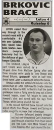 Match Report: Luton Town FC vs Guiseley (16th Nov 2002)