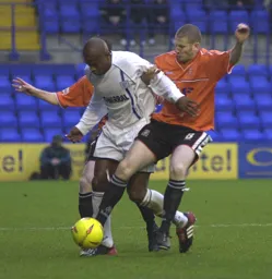 Kevin Nicholls winning the ball back