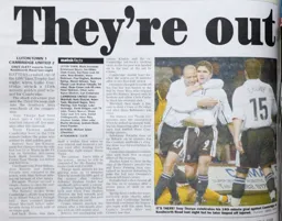 Match Report: Luton Town FC vs Cambridge United (10th Dec 2002)