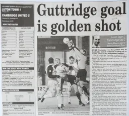 Match Report: Luton Town FC vs Cambridge United (10th Dec 2002)