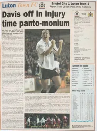 Match Report: Bristol City vs Luton Town FC (21st Dec 2002)