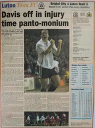 Match Report: Bristol City vs Luton Town FC (21st Dec 2002)
