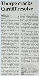 Match Report: Luton Town FC vs Cardiff City (26th Dec 2002)