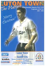 Programme: Luton Town FC vs Cardiff City (26th Dec 2002)