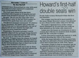 Match Report: Wycombe Wanderers vs Luton Town FC (28th Dec 2002)