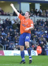 Steve Howard celebrates scoring