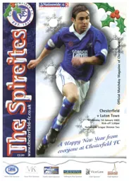 Programme: Chesterfield vs Luton Town FC (1st Jan 2003)