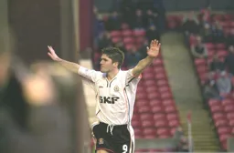 Tony Thorpe celebrating his goal