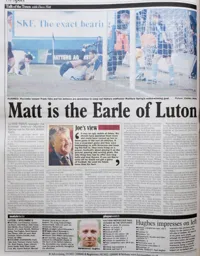 Match Report: Luton Town FC vs Wycombe Wanderers (25th Jan 2003)